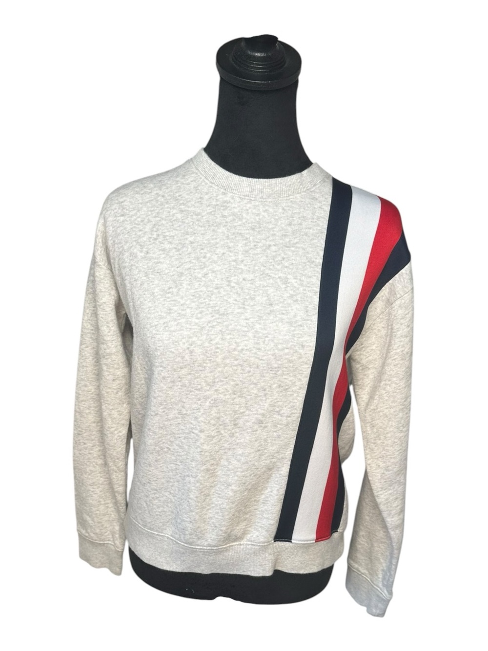 Tommy Hilfiger Crewneck Sweatshirt – Vertical Flag Stripe – Size S